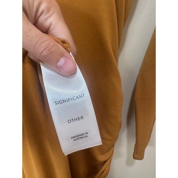 Significant Other NWT Avah Maxi Dress Sz 8 US in Turmeric Women’s Cut Out - Picture 7 of 9